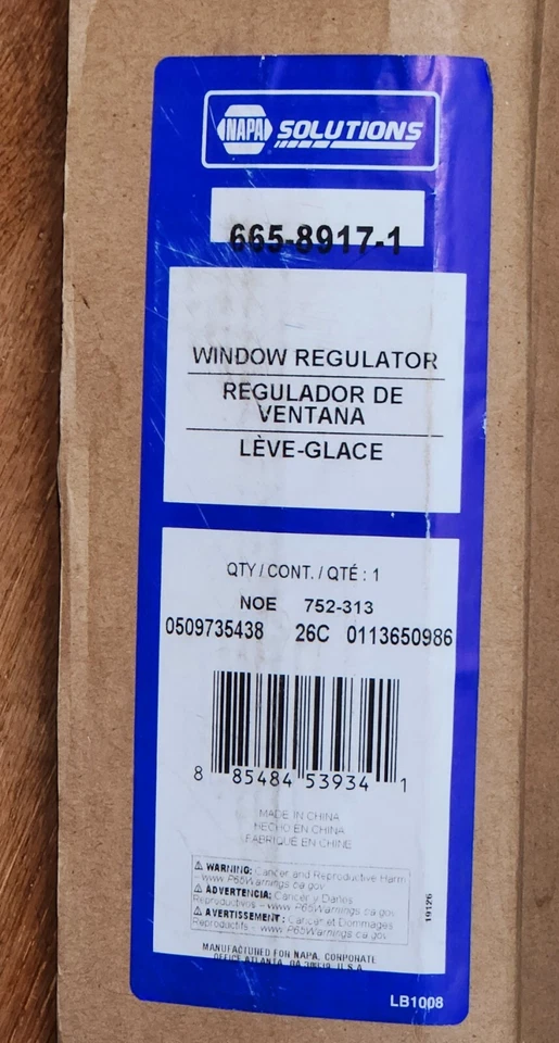 Power Window Regulator No Motor Dodge Avenger 2008-2010 Front Right Brand New - Image 2 of 4