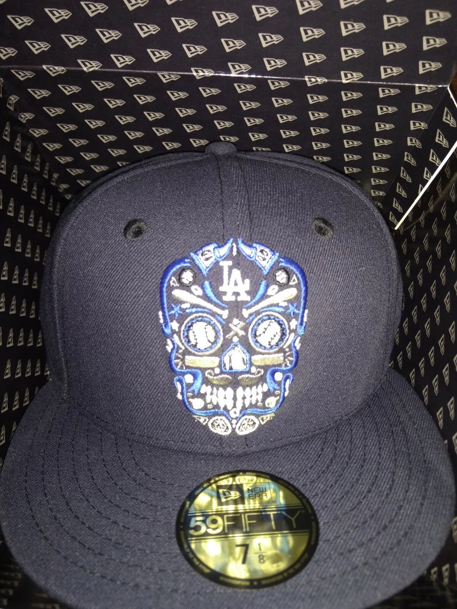 Day of The Dead Pink Sugar Skull 59FIFTY Fitted Hat, White - Size: 7, by New Era