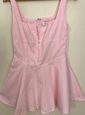 Peppermayo The Isle Mini Dress Women’s S (US 4) Pink Corset Fit Flare NWT