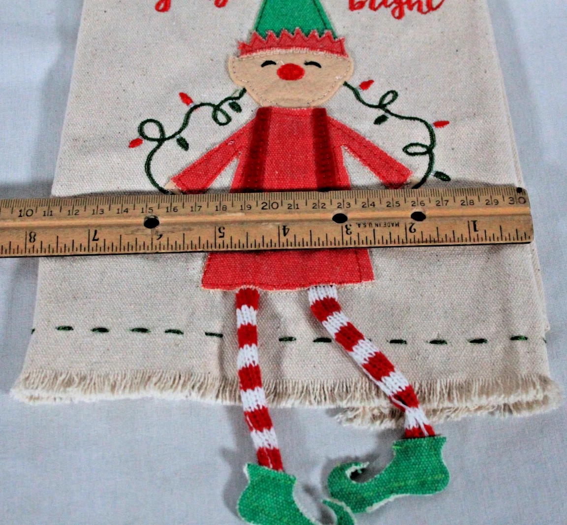 Mud Pie Christmas Elf Hand Towel
