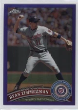 2011 Topps Chrome Retail Purple Refractor 408/499 Ryan Zimmerman #11 nd3