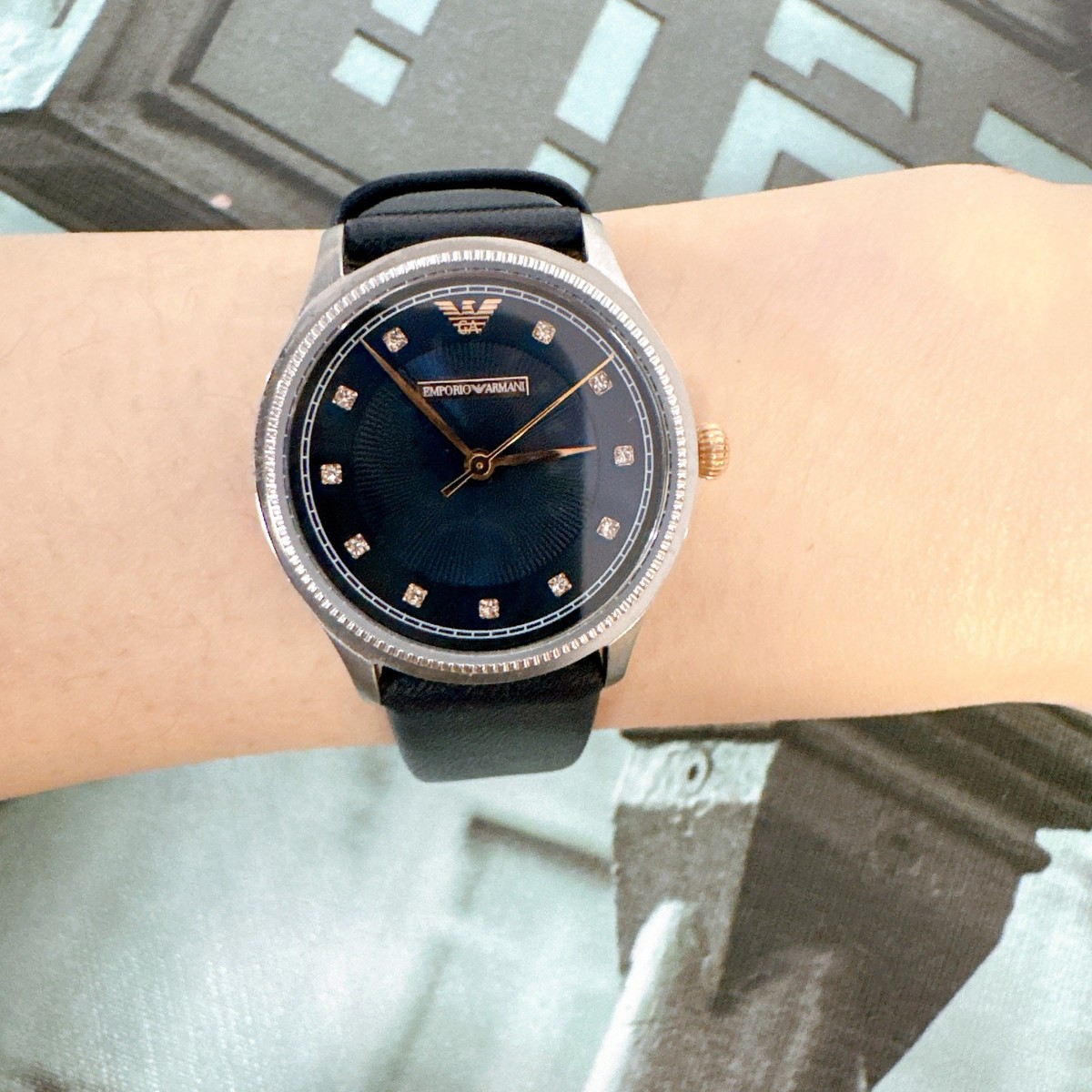 Emporio Armani AR2066 Alpha XSmall Ladies Watch With Blue Dial | eBay