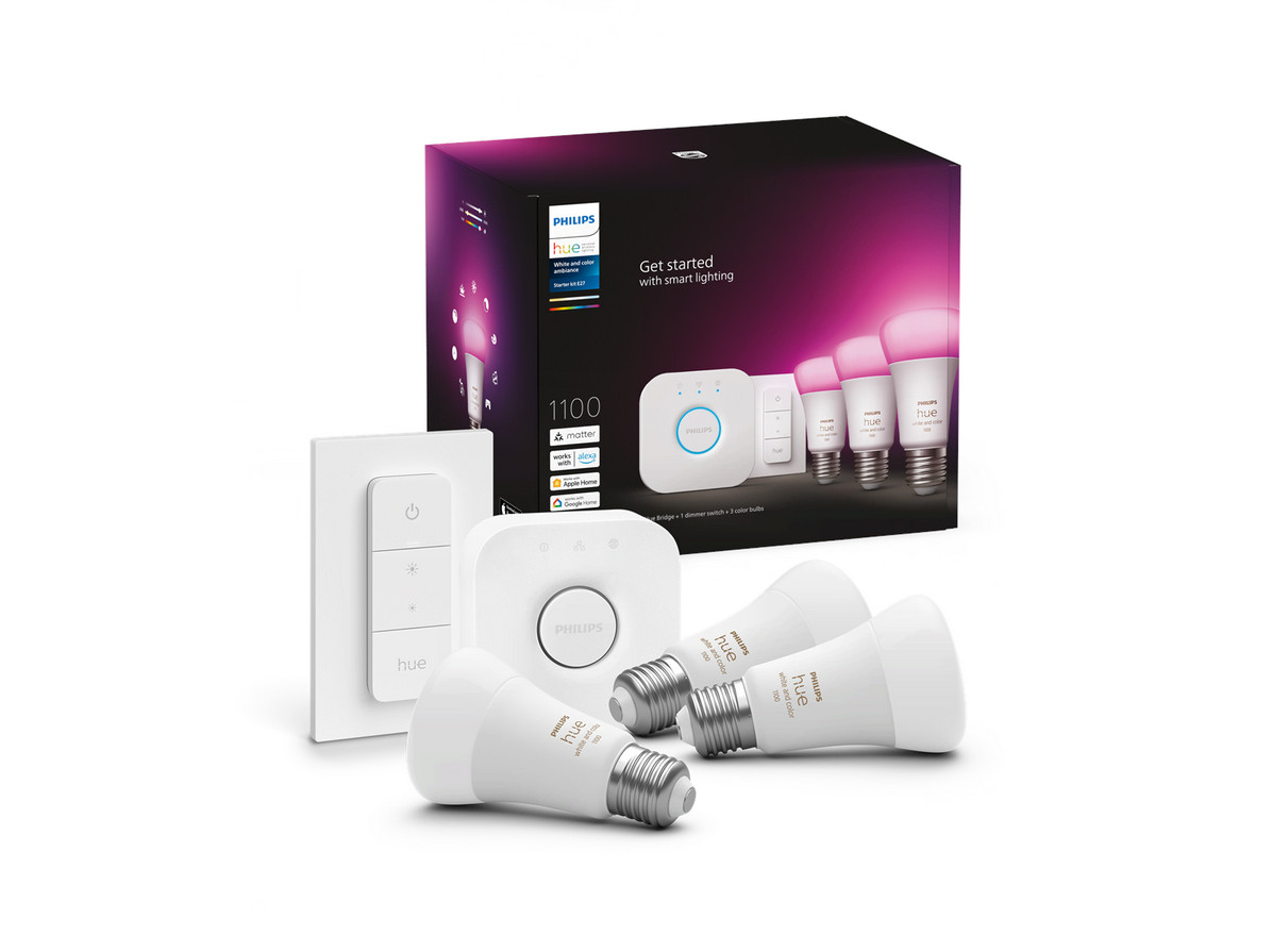 Philips hue white and color ambiance Starter Kit 1100 3x E27 + Dimmer-Schalter - Bild 3