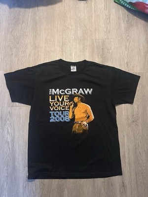 Tim McGraw 2008 Live Your Voice Tour Tee large  Country Music Merch