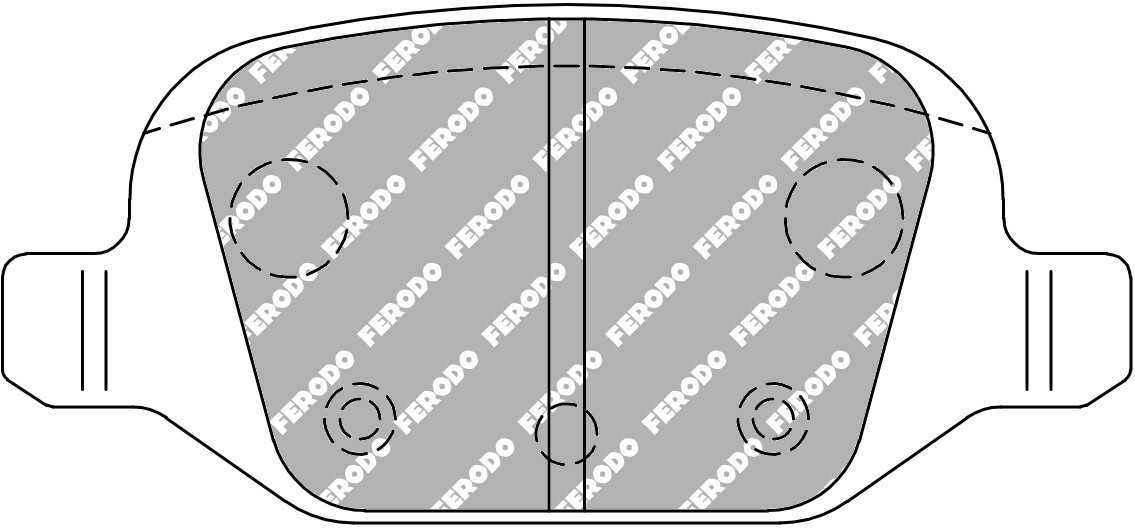 Rear Ferodo DS2500 Brake Pads for Fiat Panda 169 1.2 1.4 2004+ FCP1324H