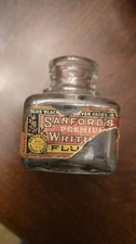 Antique Milwaukee Sanderson  And Watermans Ink Bottles  Lot With Pens