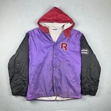 Reebok Men's Vintage Windbreaker Jacket Size Large with Concealed Hood