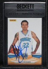 BAS 2009-10 Panini Matt Barnes #142 Seal of Authenticity Auto ow6
