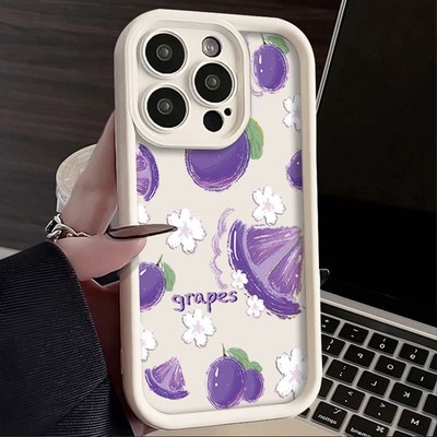 Case For iPhone Samsung Honor Motorola Xiaomi Cute grape ShockProof Phone Cover