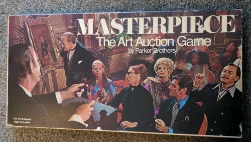 100% Complete - Vintage Masterpiece The Art Auction Board Game 1970 Parker Bros