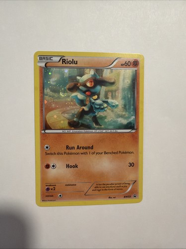 Riolu Pokémon BW33 Cosmos Holo Black & White Promo W/Swirl English Tcg Near Mint