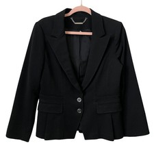 White House Black Market Blazer Womens Size 8 Peplum Jacket Preppy Minimalist