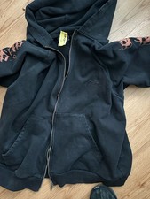 Balenciaga Heavy Metal Zip-Up Hoodie Black Fa...