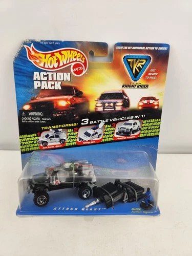 Hot Wheels Team Knight Rider Action Pack Attack Beast W Duke Figure Vtg 1998
