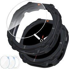 For Galaxy Watch8 Rugged TPU Case Screen Protector Soft Band Tempered Glass Film