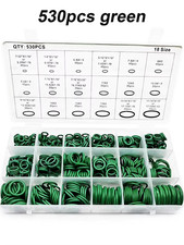 530Pc Rubber O-Ring Seal Kit Automotive Air Conditioning A/C Gasket UK