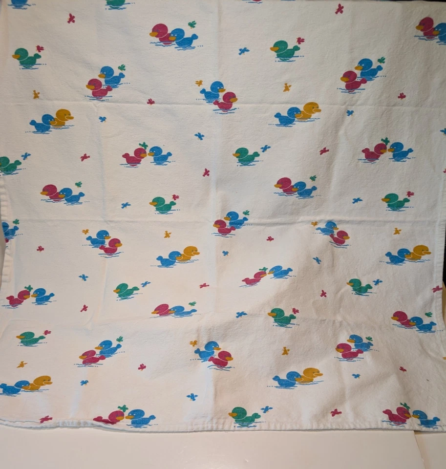 Lote De 2 Mantas De Colección Medline Patos Hospital Recepción Franela Algodón 36x33 Foto 3 de 4
