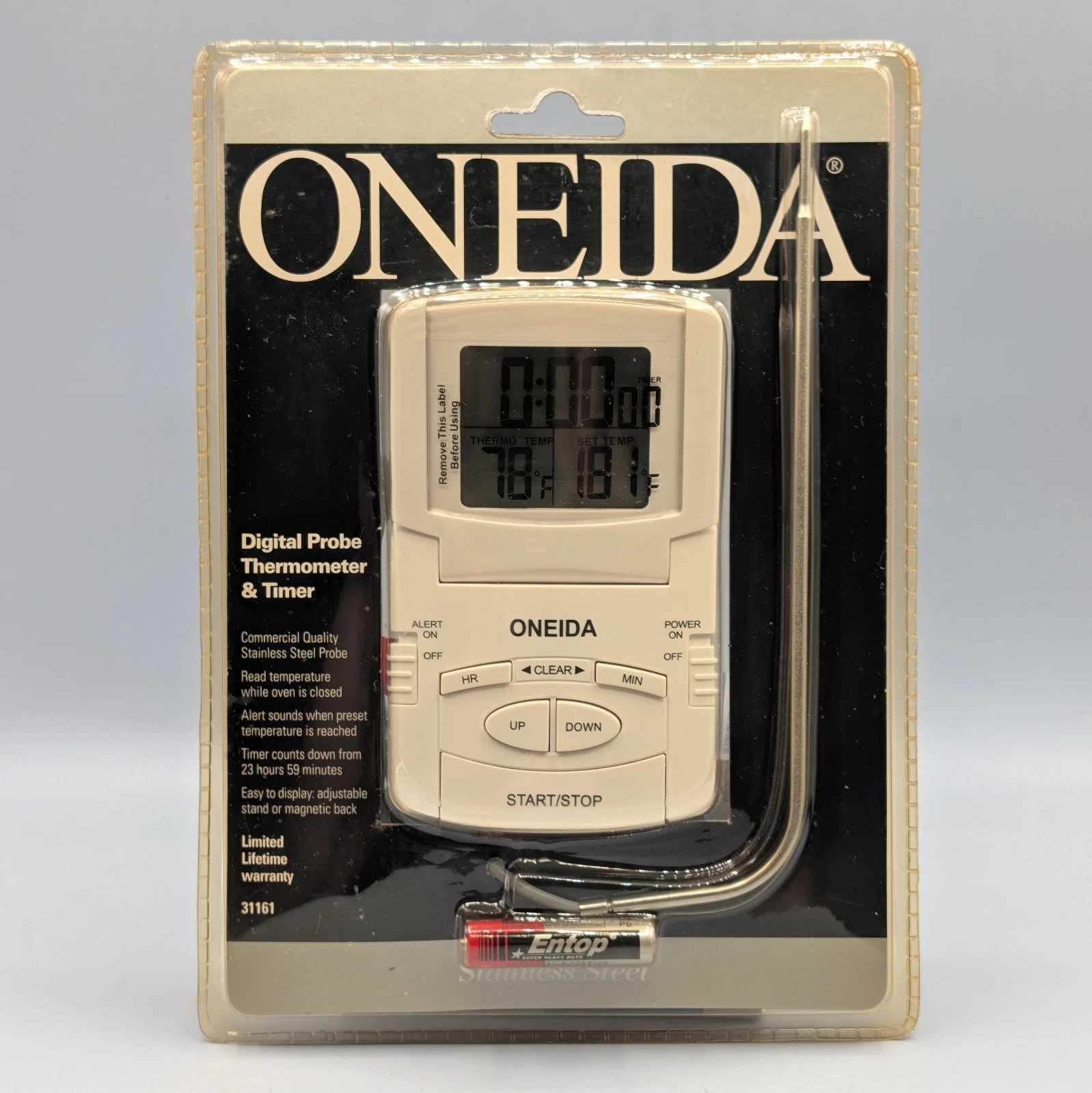 New Oneida Digital Probe Oven Thermometer and Timer #31161 White Sealed
Opens in a new window or tab