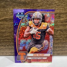 2024 Bowman Chrome U Football Bru McCoy 1st Purple Mini Diamond /375 #25