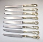8 Towle OLD MASTER Sterling Silver Handle Knives 8 3/4" - NO MONO - 484g