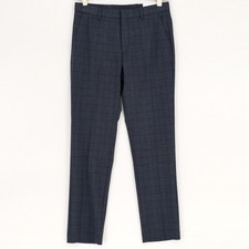 Tommy Hilfiger Men's Charcoal/Blue Plaid Stretch TH Flex Suit Pants Size 40x32