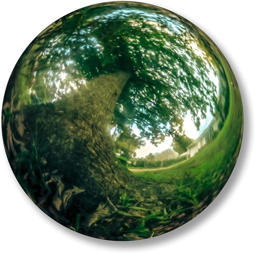 Durable Green Stainless Steel Gazing Ball - 10 - Picture 3 of 6