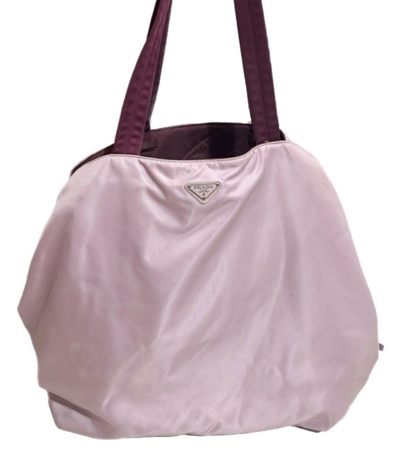 vintage 2000 prada tessuto large tote bag pink lillia beach travel