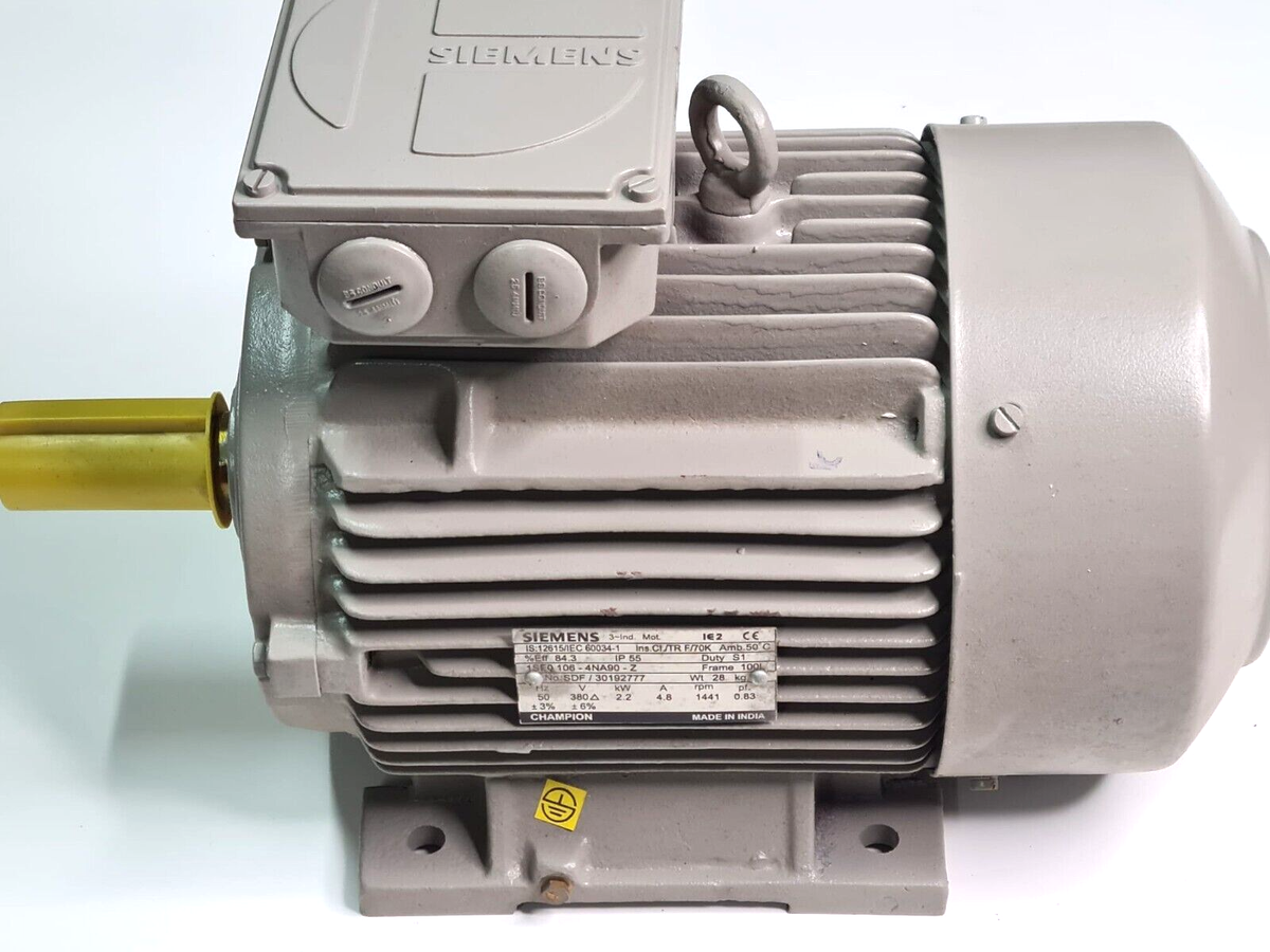 Siemens 1SE0106-4NA90-Z 2,2kW 1441Rpm Motor Via Dhl Express. | eBay