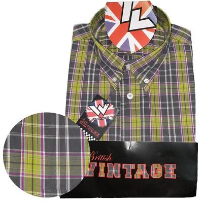 Warrior UK England Button Down Shirt START Hemd Slim-Fit Skinhead Mod - Bild 1 von 4