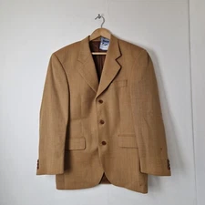 Magee Camel Marl 3 Button Single Breasted Wool Blend Blazer Jacket Size 38 Reg