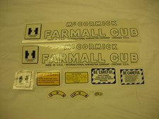 IHC Farmall Cub Late Tractor Decal Set - Mylar - NEW FREE SHIPPING