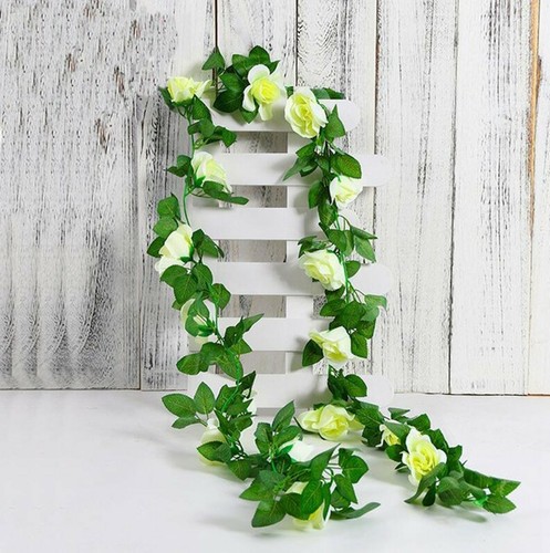 Up To 24X Artificial Silk Wisteria Leaf Hanging Flower Ivy Garland Vine Wedding - Picture 7 of 10