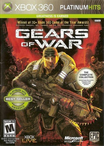 Gears of War Microsoft Xbox 360 Video Game Multiplayer Shooter Platinum Hits