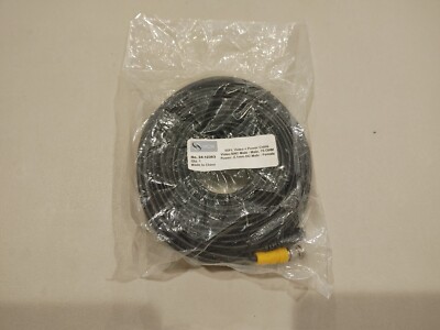 MCM 50' Video+Power Cable Video:BNC Male-Male 75 OHM Power: 2.1mm DC Male-Female