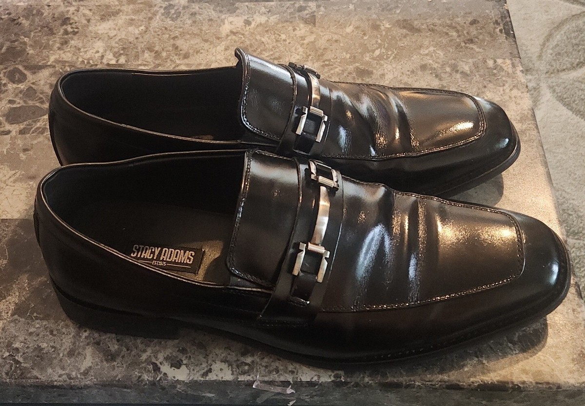 Stacy Adams Men\'s Blake Moc-Toe Slip-On Dress Shoes 14M Amazon.com | Stacy Adams Kaylor Penny Slip-On Loafer Black 7  main image 4