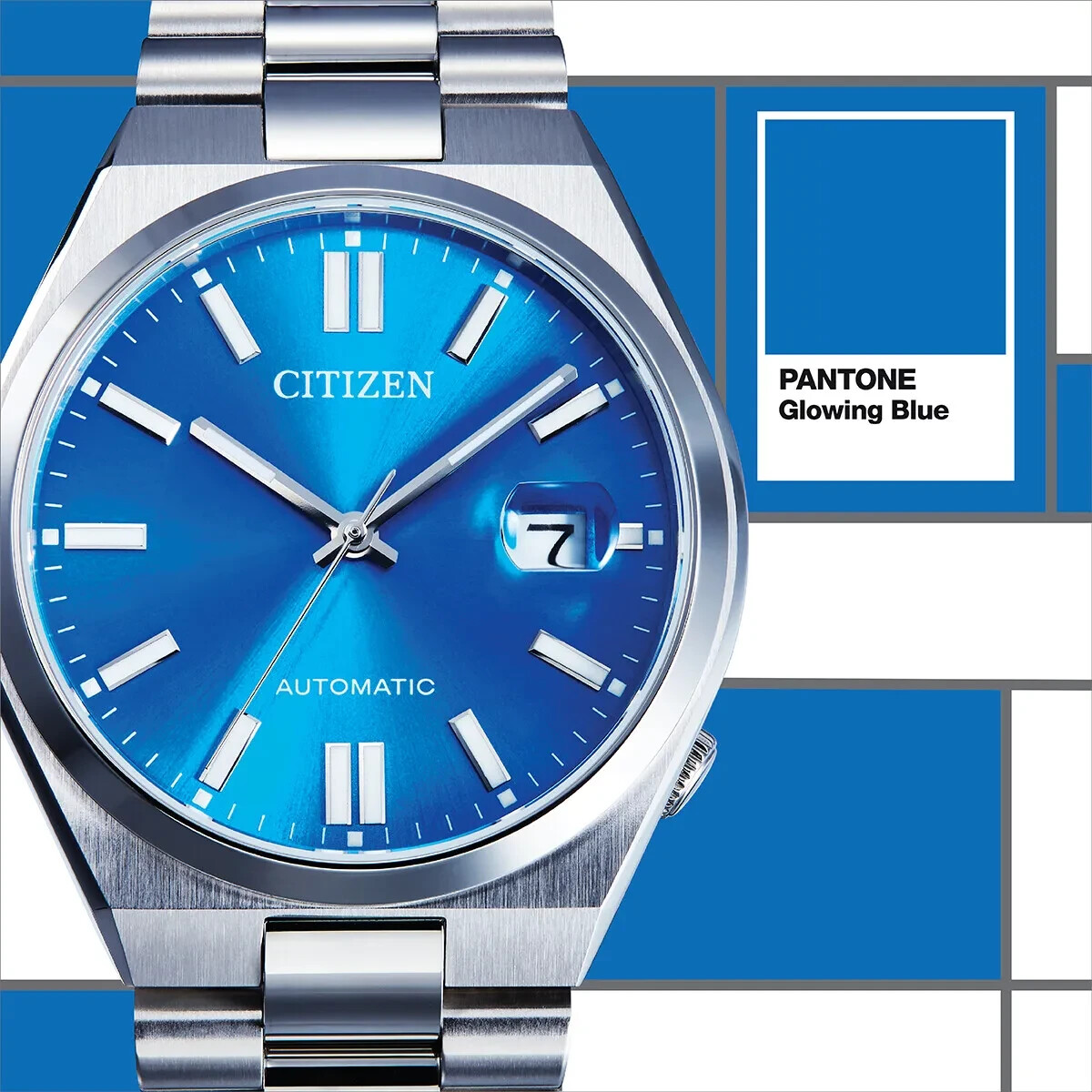 Citizen x Pantone LE 1999pcs 'Glowing Blue' Automatic Sapphire