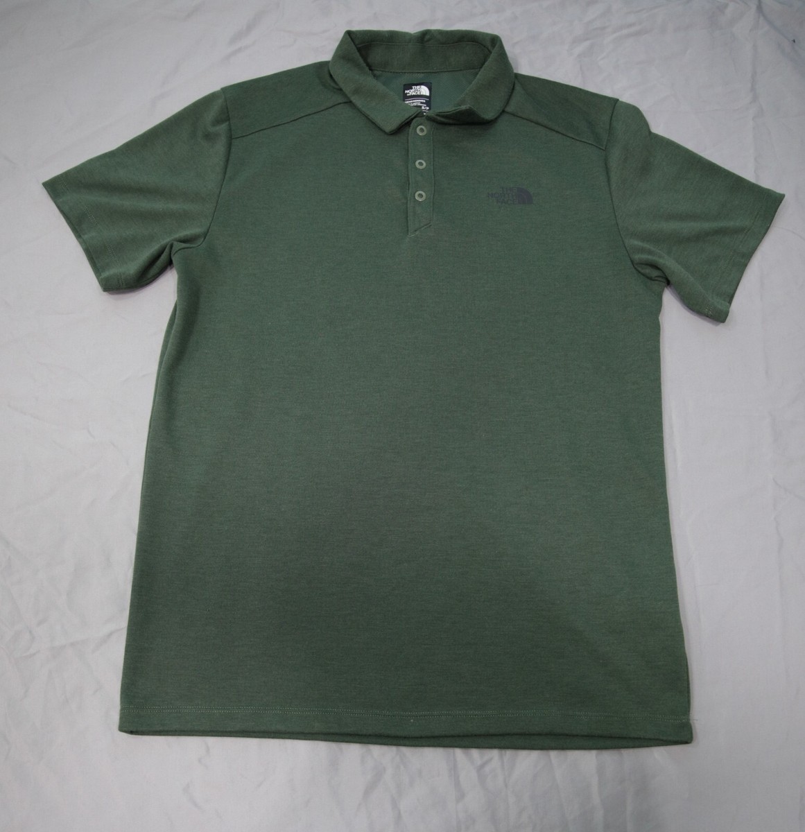 ★★THE NORTH FACE★★ Men's Ice Green Short Sleeve PoloCHAR The North Face Shirt Mens Small Green Flashdry Short Sleeve