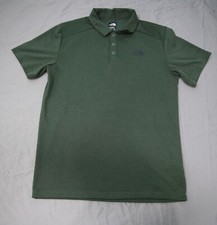 The North Face Shirt Mens Small Green Flashdry Short Sleeve Polo