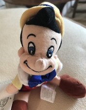 RETIRED The Disney Store Mini Bean Bag PINOCCHIO 8" Beanie Plush Toy NWT