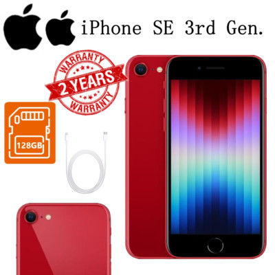 Neu Apple iPhone SE 3. Gen (2022) 128GB Rot (Ohne Simlock)  Versiegelte  OVP
