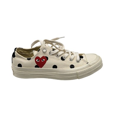 Converse CDG PLAY Chuck 70 Low Polka Dot Heart Cream Black Men s 5
