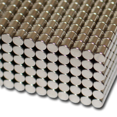 10 NEODYM RUND MINI MAGNETE D3x3 mm SCHEIBE NdFeB N52 VERNICKELT POWER 540 G