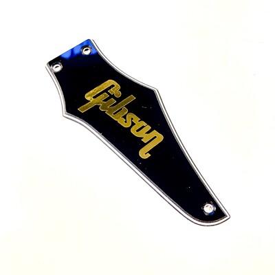 パーツ Vintage 60s Gibson truss rod cover 3p 3 Ply Black Truss Rod Cover for 2004-2008 Gibson Firebird Studio