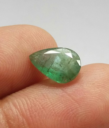 Gemas sin tratar de buena calidad de esmeralda de Zambia verde rico corte per... - Imagen 6 de 9