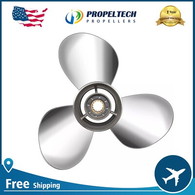 11 X 15'P Stainless Outboard Boat Propeller For Tohatsu 35/40/50HP 13 Spline