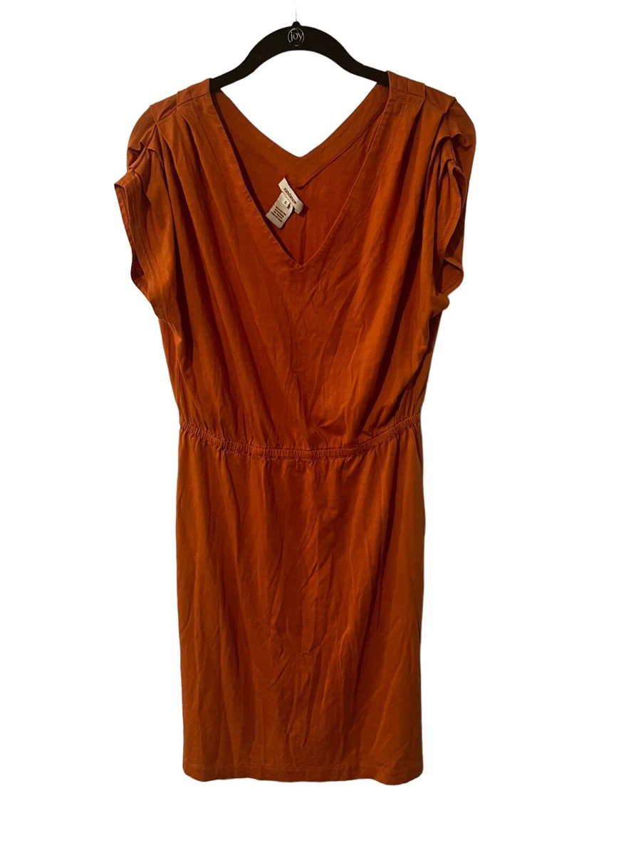 burnt orange v neck