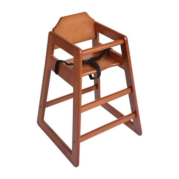 Bolero DL901 Restaurant Wooden Highchair Dark Wood Finish