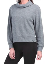 Varley Huntly Side Zip Sweater Size Small Cowl Neck Grey Marl NWT