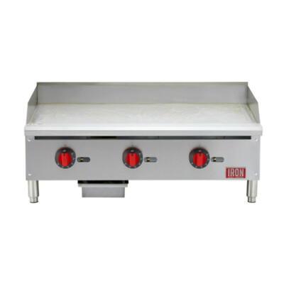 Commercial Griddle, Natural Gas, Countertop, 36''W, Thermostatic Controls, 36''W X