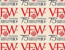 Veterans of Foreign Wars Mint Sheet of 50 Stamps, Scott #1525, MNH, Free Ship!